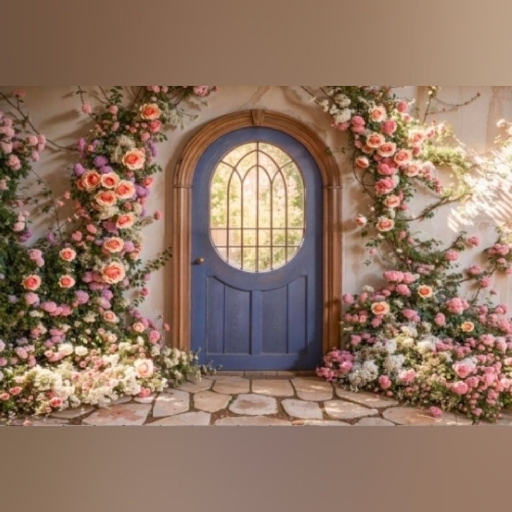 Kate Backdrop Spring Door Microfiber Fabric Backdrop - 10'x6.5'